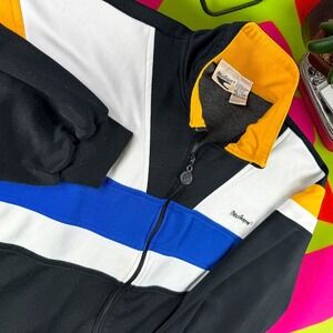 Vintage MacGregor Track Jacket Men L Tennis 80s Color Block Full Zip‎ Hip Hop